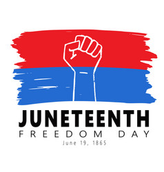 Juneteenth Freedom Day Outline Clenched Fist