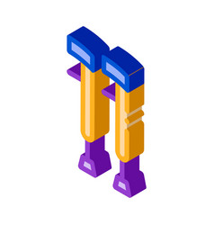 Orthopedic Crutch Medical Equipment Isometric Icon