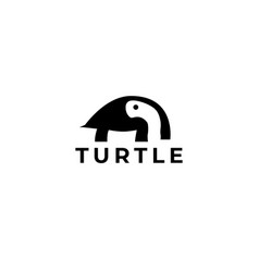 Simple Negative Space Turtle Logo Design Template