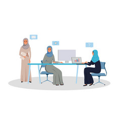 Arab Women Team Working On A Project