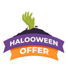 Halloween Zombie Offer Icon Cartoon Spooky