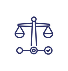 Legal Case Progress Line Icon