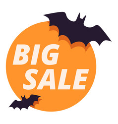 Big Sale Bat Offer Icon Cartoon Autumn