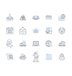 Inventory Control Line Icons Collection