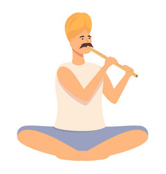 Person Flute Icon Cartoon Snake Charmer