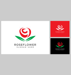 Rose Flower Logo Design