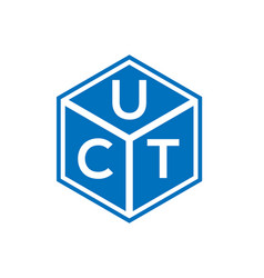 Uct Letter Logo Design On Black Background