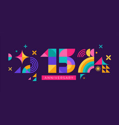 Anniversary Concept Design Modern Geometric Style