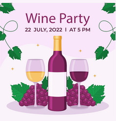 Hand Drawn Wine Party Posts