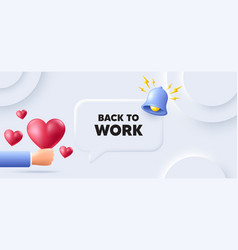 Back To Work Tag Job Offer Neumorphic Background