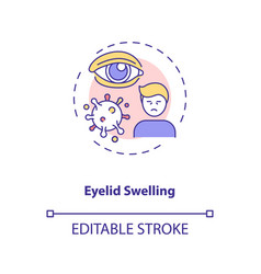 Eyelid Swelling Concept Icon