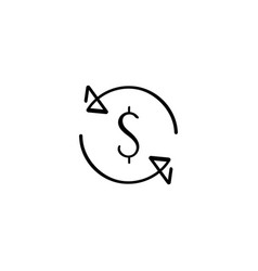 Money Trade Line Style Icon Design