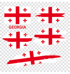 Set Of Flags Of Georgia