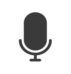 Flat Mic Icon Isolated