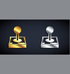 Gold And Silver Joystick For Arcade Machine Icon