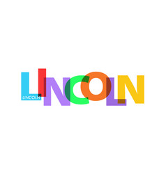 Lincoln Name City On A White