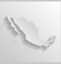 Mexico Country Map Silhouette