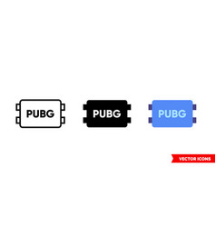 Pubg Icon 3 Types Isolated Sign Symbol