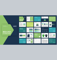 Green And Blue Brand Guidelines Template Logo