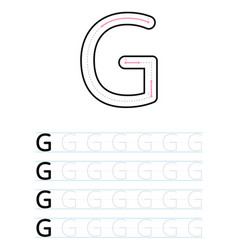 Tracing Uppercase Letter G Worksheet For Kids