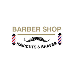 Barber Shop Labels Banner Logo