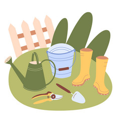 Gardening Tools And Equipment Colored Clipart