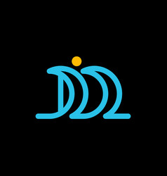 Letter D Wave Surf Logo Design