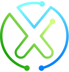 Logo Letter X Tech Software Digital