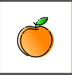 Logo Peach Symbol Design Orange Peach