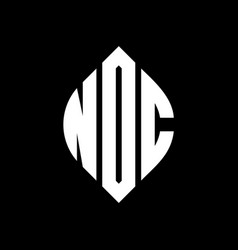 Noc Circle Letter Logo Design With Circle