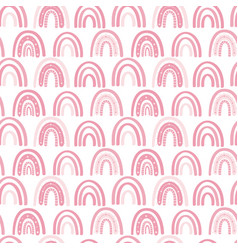 Pink Rainbow Muted Pastel Colors Seamless Pattern