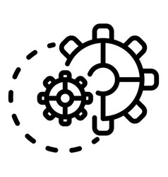 Watch Repair Gear Tools Icon Outline Style