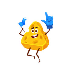 Cartoon Cheese Fan Of Sport Team And Club Mascot