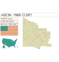 Map Of Yavapai County In Arizona Usa