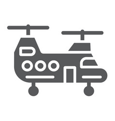 Military Helicopter Glyph Icon