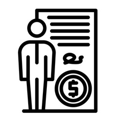 Finance Document Loan Icon Outline