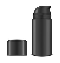 Open Black Mist Spray Bottle Realistic Mockup Men