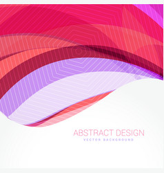 Clean pink wave background design Royalty Free Vector Image