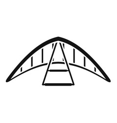 Delta Hang Glider Icon Simple Wind Plane