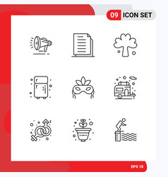 Modern Set 9 Outlines Pictograph Mask