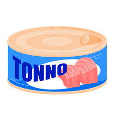 Fish Food In Can Canned Seafood Tune Isolated On