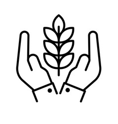 Seed Care Outline Icon Style