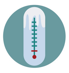 Winter Thermometer On A White Background