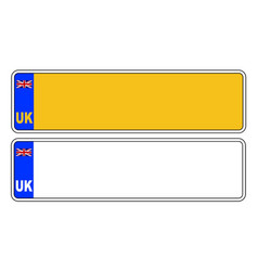 New Uk Number Plate Blank