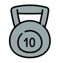 10 Kg Kettlebell Icon Outline Style