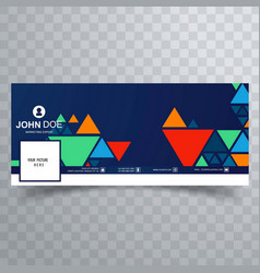 Colorful Triangle Facebook Banner Timeline