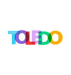 Toledo Name City On A White Background