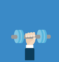 Businessman Hand Holding Dumbell Sport Fitness