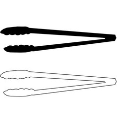 Kitchen Tongs Icon On White Background