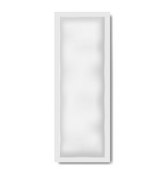 Blank White Long Rectangular Sachet Packet Mockup